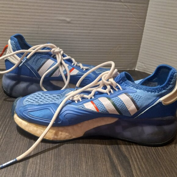 Adidas Ninja Boys 4 Boost Blue Running Shoes Sneakers 2K - Picture 8 of 14